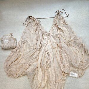 Zimmermann Venus-inspired high-quality blouse with an irregular hem